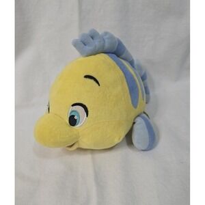 Flounder Authentic Disney Store Fish 10" Plush Animal The Little Mermaid‎